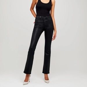 L’AGENCE Oriana Coated Jean in Noir Coated 28
